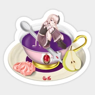 Ui Tamaki in a Teacup Sticker